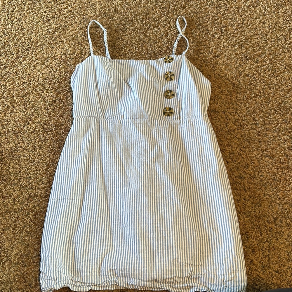 Blue/White Strip Mini Dress